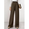 thumbnail image 2 of Pantalones de Pierna Ancha PRETTYGARDEN para Mujer Café XL, 2 of 6