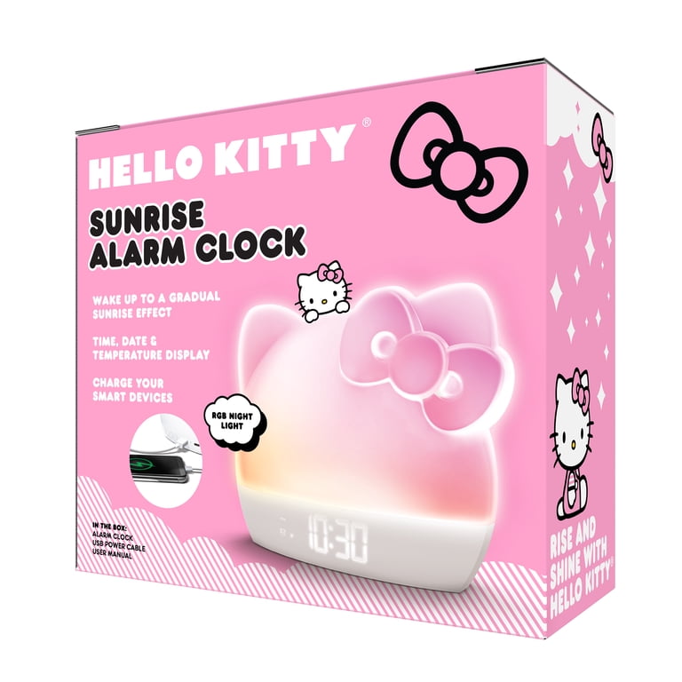 Hello Kitty Sunrise Alarm Clock with Wake-Up Light, RGB Color