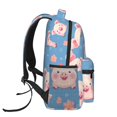 thumbnail image 3 of Balery Cute Pig Flowers Mochila Escolar Impresa, Mochila Ligera para Viajes Casual, Mochila Duradera y Cómoda Multifuncional, Mochila para Laptop-One Size, 3 of 5