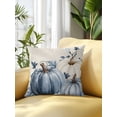thumbnail image 2 of Outdoor Pillows Waterproof, Navy Blue Pumpkin Fall Bedding Throw Pillows with Insert for Couch Sofa Bed, Thanksgiving Botanical Rustic Vintage 16x16 Inch Pillowcases Decorative Patio Pillow Set of 1, 2 of 8