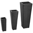 thumbnail image 2 of vidaXL Garden Raised Bed Set 3 pcs Poly Rattan Gray, 2 of 24