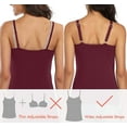 thumbnail image 3 of Women's Camisole Cotton Tank Top with Shelf Bra Adjustable Wide Strap Basic Undershirt, 3 of 7