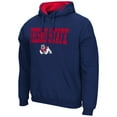 thumbnail image 2 of Men's Colosseum Navy Fresno State Bulldogs Arch and Logo Pullover Hoodie, 2 of 3