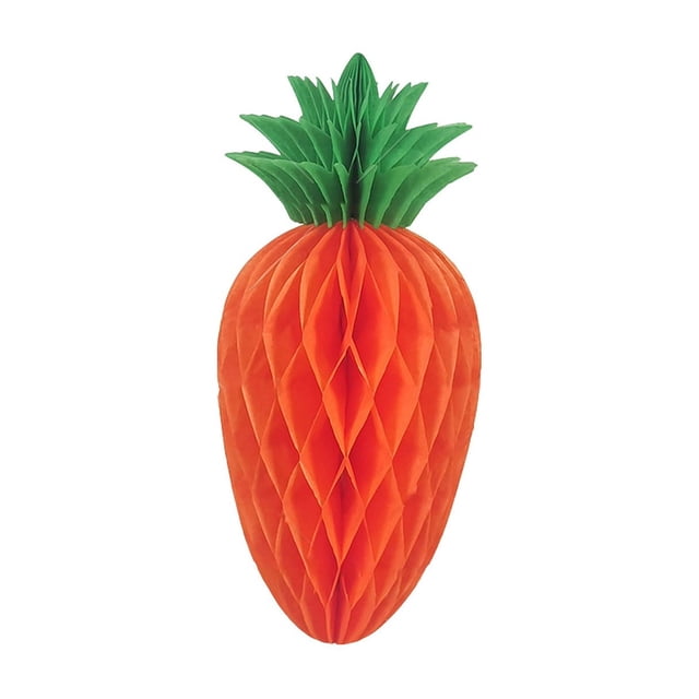 Easter Decorations ,Coloured Carrot Paper Honeycomb Carrot Beehive Hanging Ornament ,for Easter Tabletop Decorations Tree Decoration