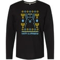 thumbnail image 3 of Inktastic Hannukkah Happy Llamakkah with Menorah Long Sleeve T-Shirt, 3 of 5