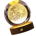 thumbnail image 1 of 3D Crystal Ball Night Light Rechargeable Battery Soft Light Multifunction Crystal Ball Lamp with Wooden Base for Home Bedroom, 1 of 7