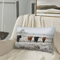 thumbnail image 4 of Plush Throw Pillow Covers, Cow (2) Pillow Cases with Invisible Zipper, Breathable Microfiber Pillow Cases Standard Size for Sleeping Bedroom Sofa Living Room 14x20, 4 of 5