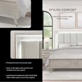 thumbnail image 6 of Roundhill Furniture Seluna LED Lighting Panel Bed, Upholstered Headboard, Gray Oak Finish, King, 6 of 11