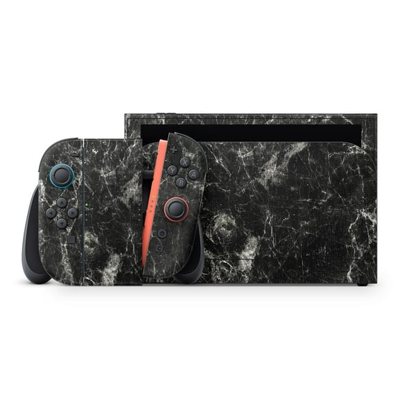 DesignSkinz Black Scratched Marble Full-Body Skin Decal Wrap Cover for Nintendo Switch 2