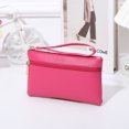 thumbnail image 1 of Bolso de mujer, color liso, con doble cremallera, tipo cartera para teléfono móvil, tipo clutch largo, 1 of 5