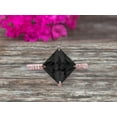 thumbnail image 1 of Princess Cut Black Diamond Moissanite Engagement Ring On 10k Rose Gold Wedding Ring Anniversary Ring Carat Weight 1.75 Unique Look Specialized for Brides, 1 of 6
