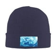 thumbnail image 2 of ZICANCN Abstract Art Wallpaper Knit Beanie Hat, Winter Cap Soft Warm Classic Hats for Men Women, Navy Blue, 2 of 8