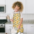 thumbnail image 4 of Yellow Lemon Fruit Flowers Pink Pattern Kids Aprons for Girls and Boys,Adjustable Neck Strap Toddler Aprons for Kids Cooking Baking, 4 of 6