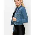 thumbnail image 4 of FashionMille Women's Classic Casual Stretch Fit Denim Jean Jacket, 4 of 5