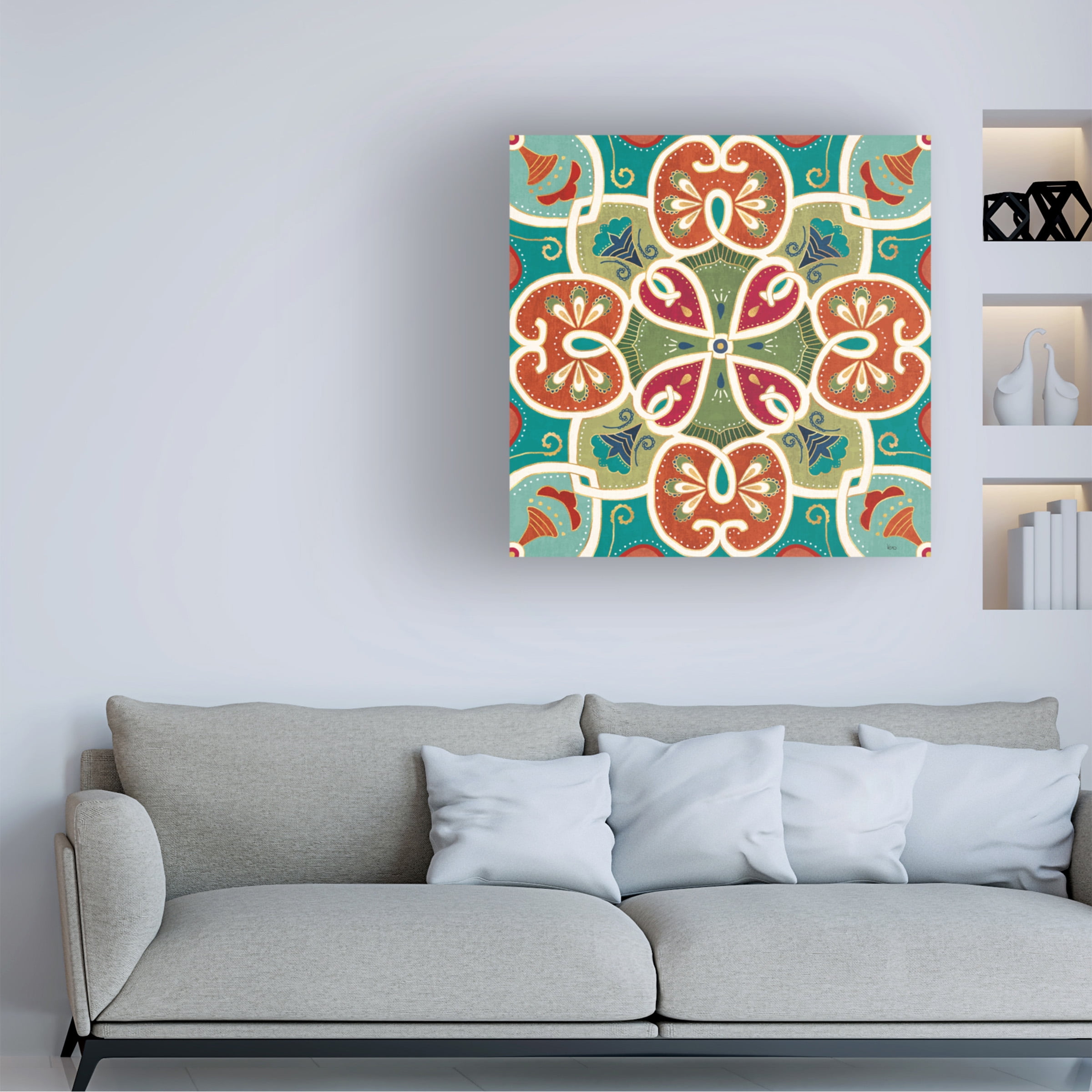 Trademark Fine Art 'Folk Floral 6' Canvas Art by Veronique Charron