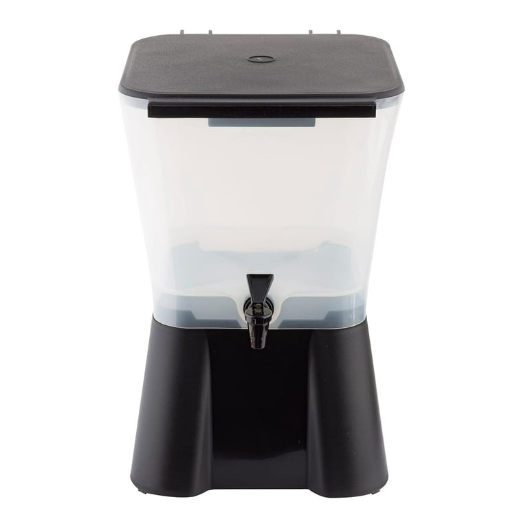 Choice 3 Gallon Black Slim Beverage / Juice Dispenser