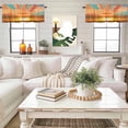 thumbnail image 4 of Abstract Sunset Valance Curtain for Windows Seaside Orange Landscape Vintage Collage Rod Pocket Curtain Valances Short Window Treatments Panels for Kitchen Bathroom Laundry Room Basement 56 x 16 Inch, 4 of 9