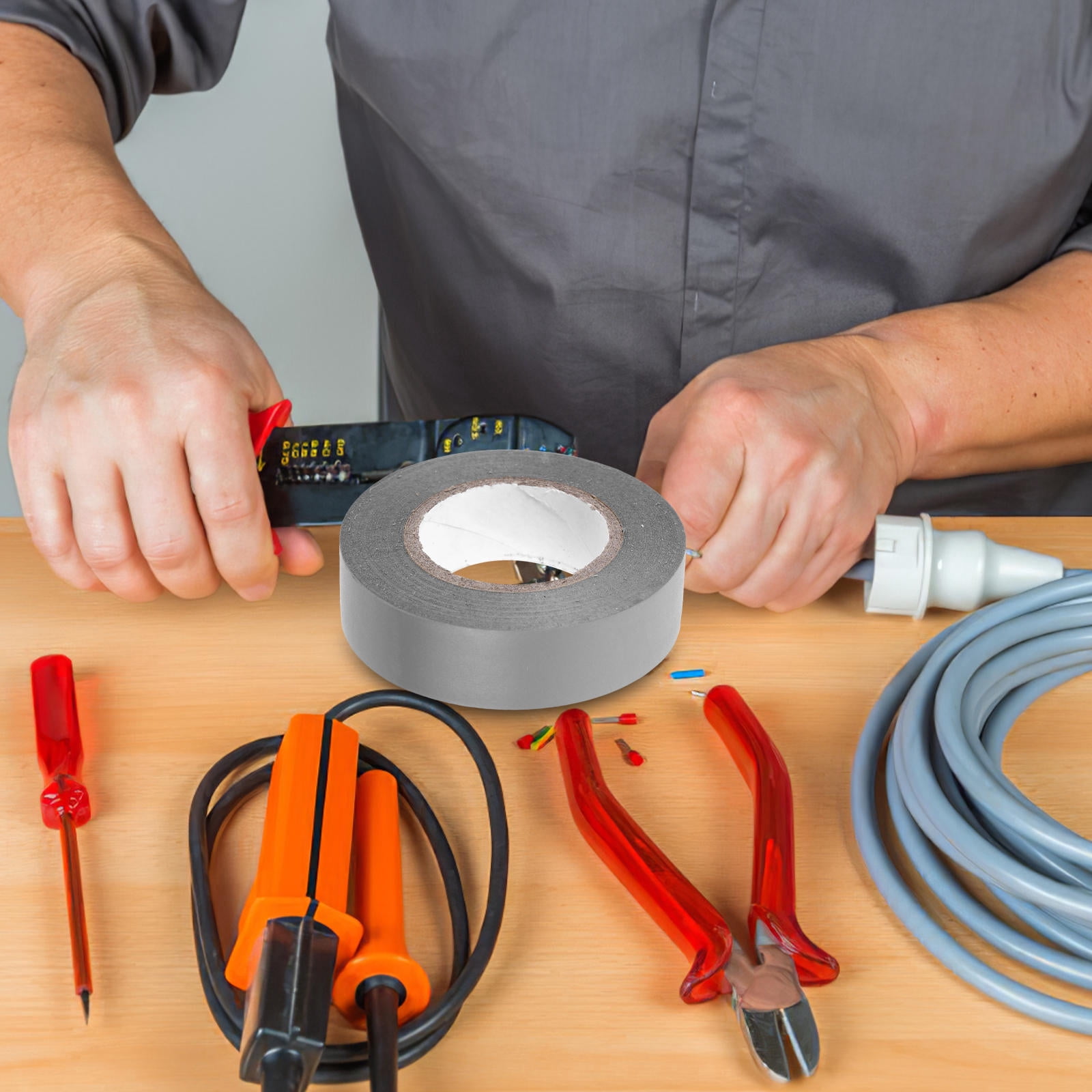 BESTYASH Grey PVC Electrical Tape, and Moisture Insulation Tape for Electrical Wiring and Repairs