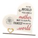 thumbnail image 2 of Letrero de madera para el Día de Madre, diseño de corazón, regalo rústico de hijo e hija, placa de madera con forma de corazón, decoración de mesa, 2 of 8
