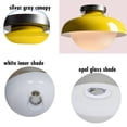 thumbnail image 3 of Claxy Yellow Dome Semi Flush Mount Light with Globe Milk Glass Shade, 3 of 6