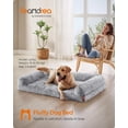 thumbnail image 2 of Feandrea Cama para Perros, Sofá Cama Ortopédico para Perros Medianos y Grandes, Cama para Perros Impermeable con Funda Lavable Extraíble, 42 x 31,5 x 9 Pulgadas, Gris Ombré UPGW233G01, 2 of 5