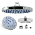 thumbnail image 1 of Qucyy Swivel Large 8'' Round Overhead Fixed Rainfall Shower Head, Chrome Plated, 1 of 5