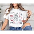thumbnail image 3 of VibeNest Studio Unisex The Summer USA Turned 250 Doodle 4th of July Patriotic Garment Dyed Graphic T-Shirt, 3 of 8