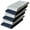 White & Navy Blue, variant on Stripes Kitchen Towels/Hand Towels, 6 Pack Large 100% Ring-Spun Cotton with Hanging Loop, 430 GSM Soft Ultra Absorbent, Machine Washable 16 x 28 inches.