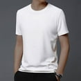 thumbnail image 2 of Men's Casual Solid Color Crew Neck Waffle Grid Short Sleeve T-Shirt, 2 of 7