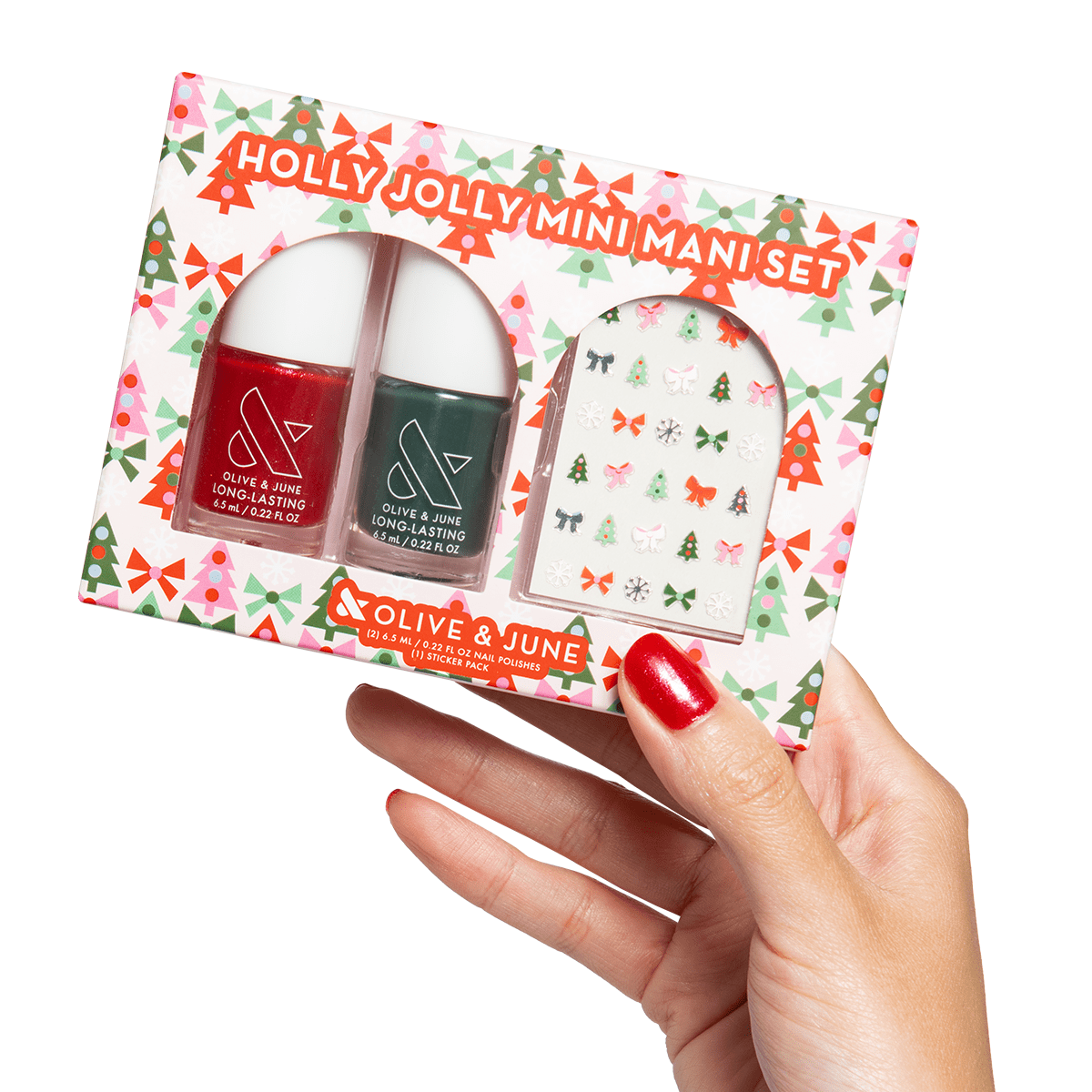 Olive & June Holly Jolly Mini Mani Set