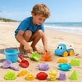 thumbnail image 4 of Beach Toy Set For Kids Outdoor Summer Play With Sand Shovels Rakes And Watering Can, 4 of 7