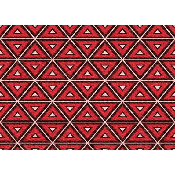Ahgly Company Machine Washable Indoor Rectangle Transitional Tomato Red Area Rugs, 7' x 10'