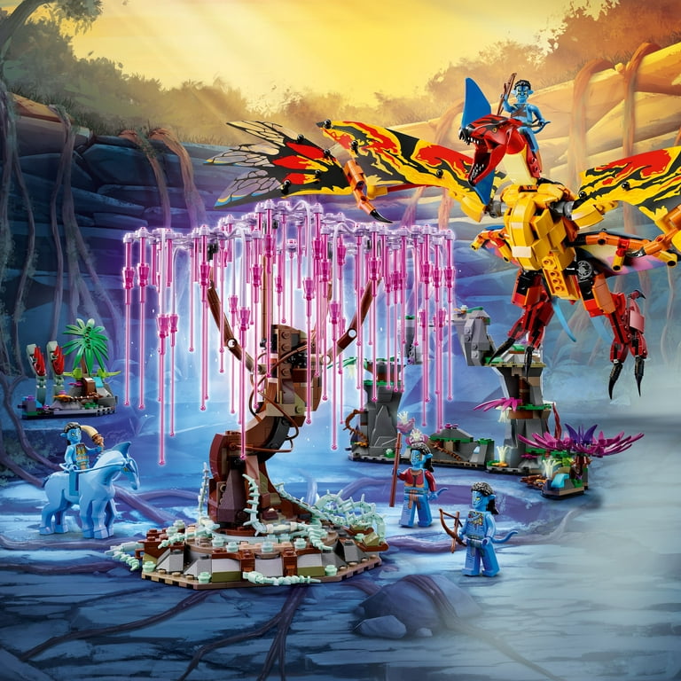 LEGO Avatar Jake & Neytiri First Banshee Flight 75572 Building Toys -  Pandora Movie Inspired Set with 2 Banshee Figures, 2 Minifigures, Glow in  The