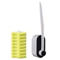 thumbnail image 1 of Sistema de limpieza de escobillas de baño sin perforar Gloria Cepillo de baño desechable 8x cabeza amarilla, 1 of 8