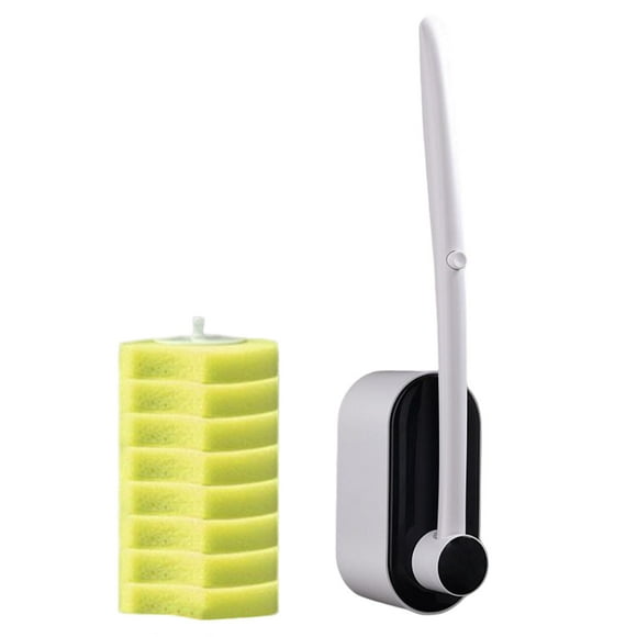 Sistema de limpieza de escobillas de baño sin perforar Gloria Cepillo de baño desechable 8x cabeza amarilla