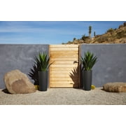 Veradek Mason Series Selena 28 Plastic-Stone Planter 2-Pack Black