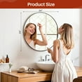 thumbnail image 2 of Blorly Wall Mirror, 30 inch Round Circle Vanity Mirror for Living Room, Bedroom, Rustic, Black Metal Frame, 2 of 10