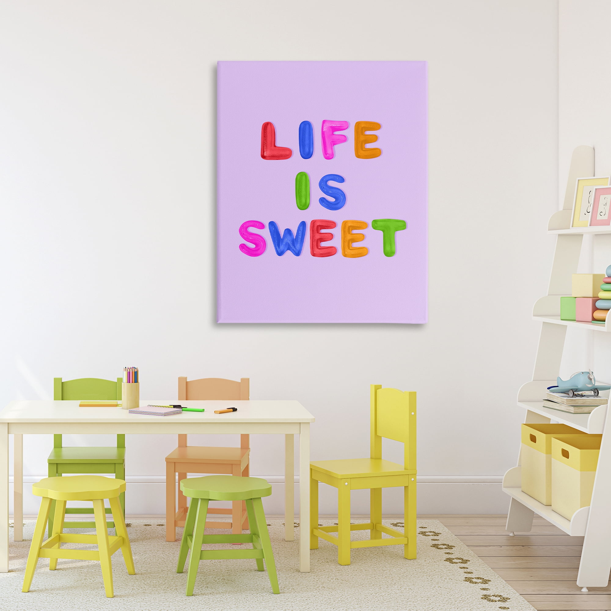 Stupell Industries Life Is Sweet Gummies Canvas Wall Art, design by LISH Creative
