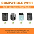 thumbnail image 7 of 3PCS Silicone Air Fryer Liners Reusable for 1-2qt Air Fryers, 3 Pack Non-Stick Round Parchment Paper AirFryer Liner Compatible with Ninja Mini, Instant Vortex 2 QT, CHEFMAN Small, COSORI Small, 7 of 7