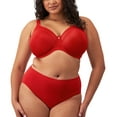 thumbnail image 4 of Elomi Smooth Unlined Underwire Molded Bra (4301),34G,Haute Red, 4 of 6