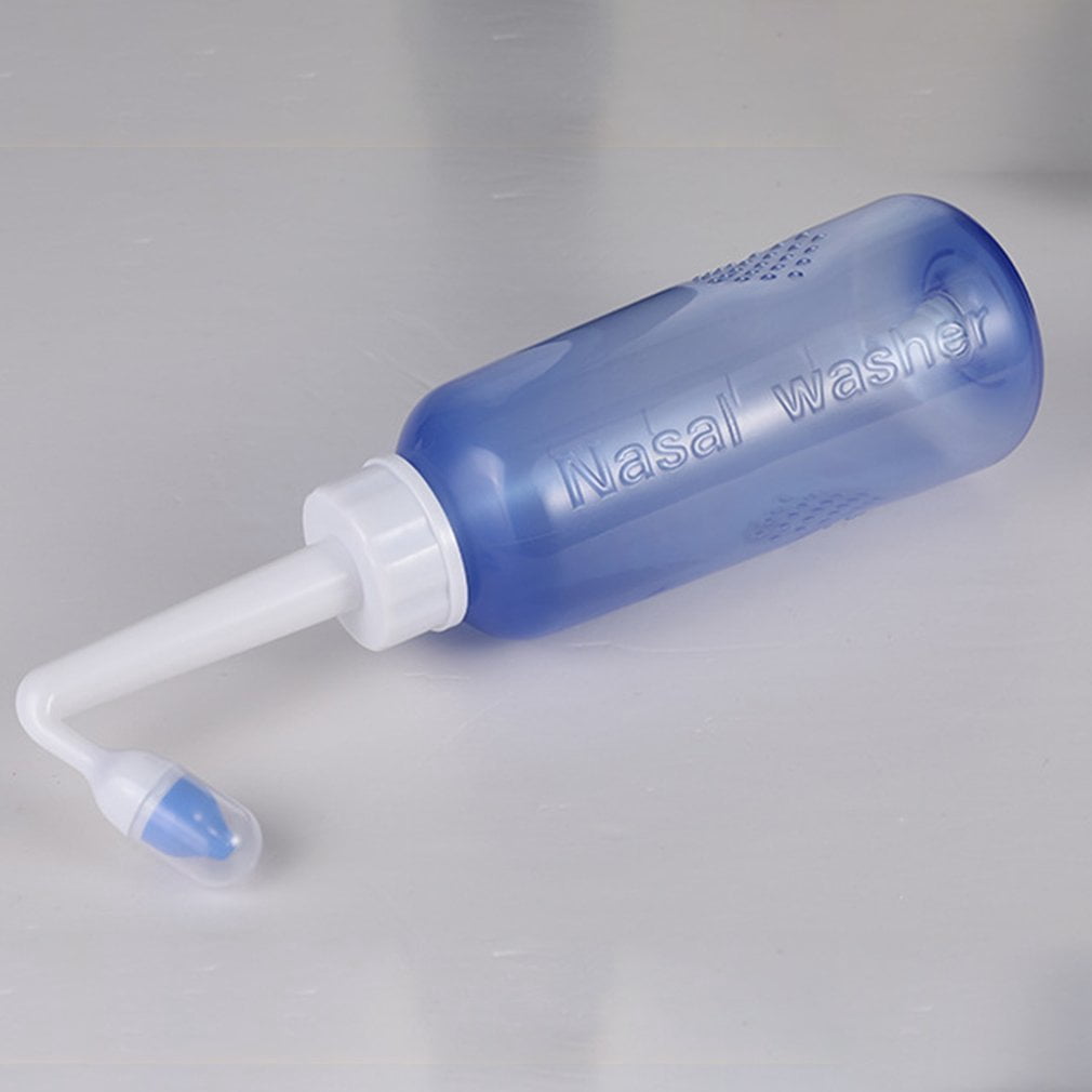 Bouteille De Rinçage Nasal 500ml Avec 2 Buses (3 Trous Pour Enfants, 1 Trou Pour Adultes) - Confortable, Angle 60°, Sans Sel Inclus - 9