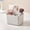 Gray, variant on Portable Stackable Plastic Divided Storage Caddy with Handle, 4-Compartment Makeup Stationery Toiletry Organizer Bin, 1-Piece