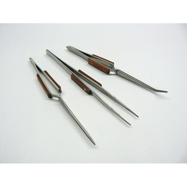 FIBER GRIP TWEEZERS CROSS LOCKING & STRAIGHT SOLDERING TWEEZER JEWELERS