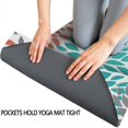thumbnail image 3 of Orange Floral and Petal Pattern Hot Yoga Mat Towel Non Slip for Hot Yoga - Quick-Drying Yoga Mat Cover with 4 Corner Pockets with Travel Bag - Hot Yoga Towel Non Slip 74"x26", 3 of 6