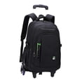 thumbnail image 3 of Mochila con ruedas para ordenador portátil, con correas ajustables, mochila con ruedas para portátil, maleta con ruedas para pasar la noche o hacer 6 ruedas verde, 3 of 8