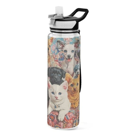 BZSMCE Sport Bottle Adorable Companions Outdoor sports Water Bottle Size: 10.4x3in