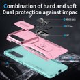 thumbnail image 4 of ELEHOLD for Samsung Galaxy S25 Edge Case with Slide Cover Protector 360° Rotation Metal Ring Kickstand Impact-Resistant Shockproof Support Magnetic Car Mount Rugged Case ,Rosegold, 4 of 8