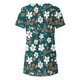 thumbnail image 5 of Blusas de Manga Corta para las Mujeres Botón Impreso Cuello Redondo Top Casual, Blusas para las Mujeres Casual, 5 of 5