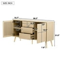 thumbnail image 4 of Accent Cabinet with 3 Drawers, Atumon Buffet Cabinet, Storage Cabinet, Modern Console Cabinet with 2 Doors, Accent Cabinet Furniture for Living Room Corridor Entryway Dining Room, Natural, 4 of 10