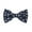 Navy, variant on ROMARIO MANZINI White Flower on Lavender PRINTED DESIGN Pre-Tied Bow Tie